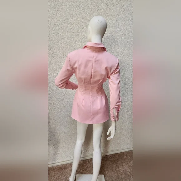 Showpo Thelma Mini Dress- Bottom Front Pleat Waist Size 2 - Picture 4 of 9